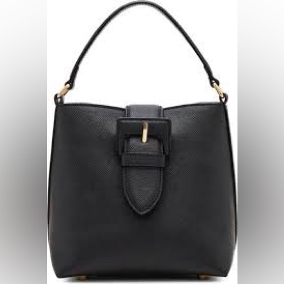 Small Sculpted Buckle Bucket with Convertible Strap - Picture 5 of 10